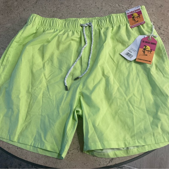 Original Penguin Other - Original Penguin Men's Neon Lime Swim Trunks